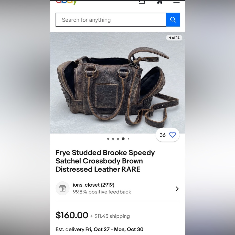 Frye Vintage Leather Sachel - Picture 5 of 6